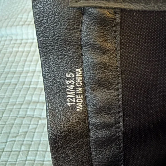 Lucky Brand Black Leather Boots Zip Side with Buckles Size 12 - Picture 6 of 8